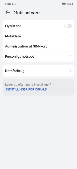 Vælg Mobildata