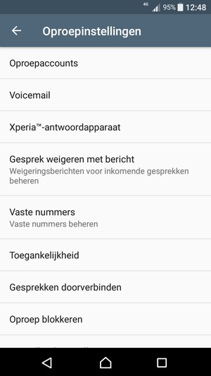 Selecteer Voicemail