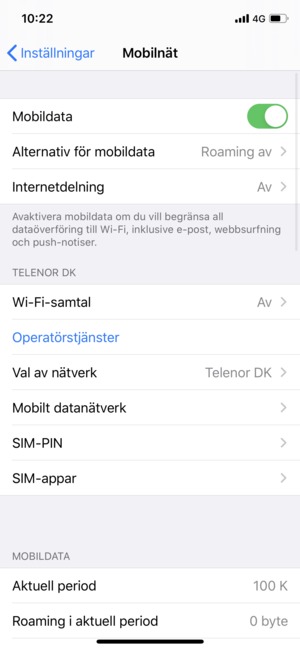 Välj SIM-PIN