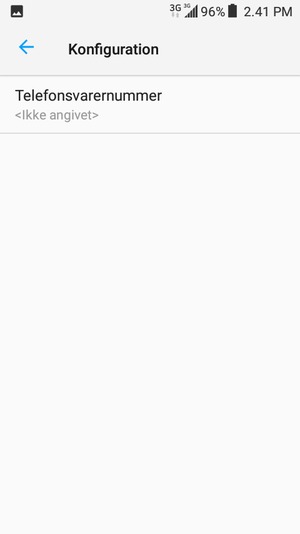Vælg Telefonsvarernummer