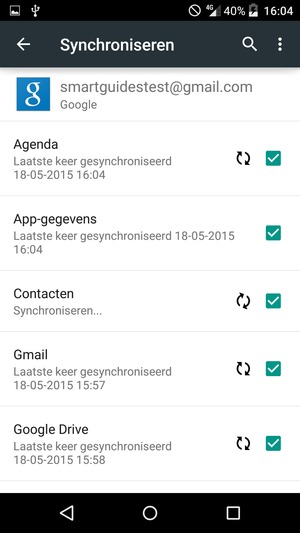Uw gegevens worden gesynchroniseerd