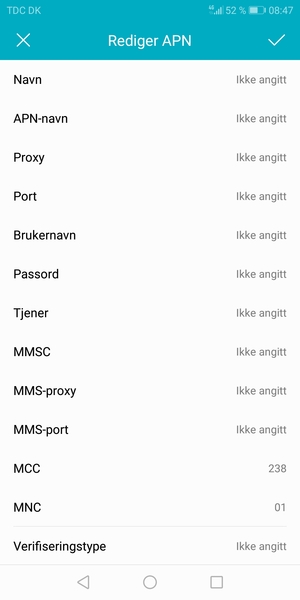 Skriv inn MMS-informasjon