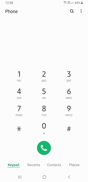 Press and hold the number 1