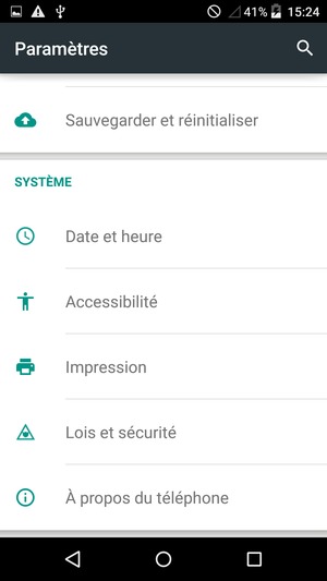 Faites défiler et sélectionnez Sauvegarder et réinitialiser