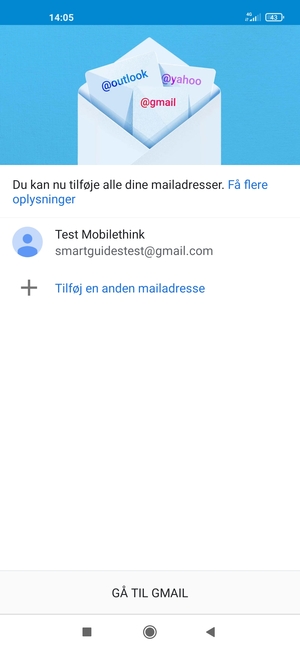 Vælg GÅ TIL GMAIL