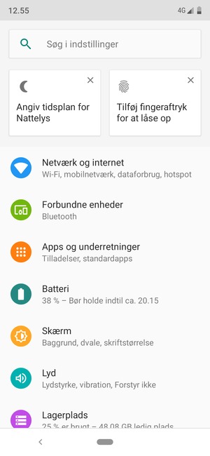 Vælg Netværk og internet