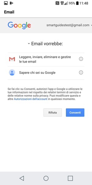 Seleziona Consenti