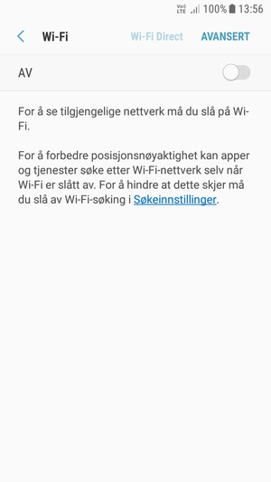 Slå på Wi-Fi