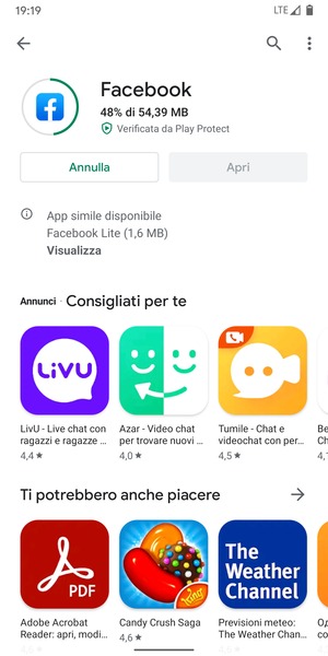 Attendi il completamento del processo di installazione
