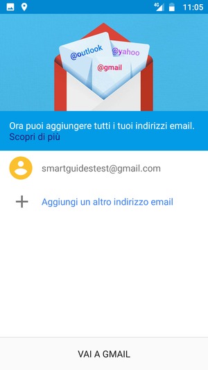 Seleziona VAI A GMAIL
