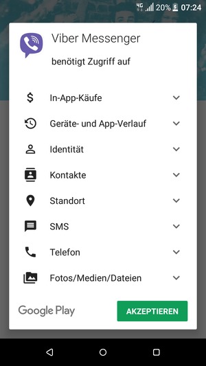 Wählen Sie AKZEPTIEREN
