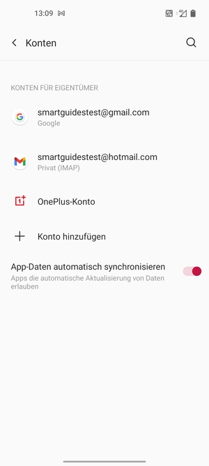 Wählen Sie Ihr Google Konto