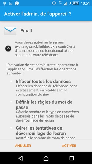 Sélectionnez ACTIVER