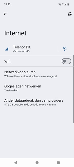 Schakel Wifi in