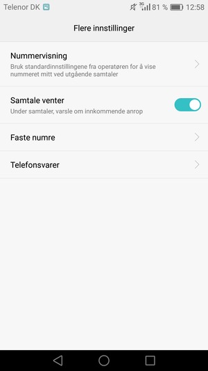 Velg Telefonsvarer
