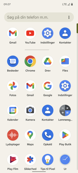 Vælg Indstillinger
