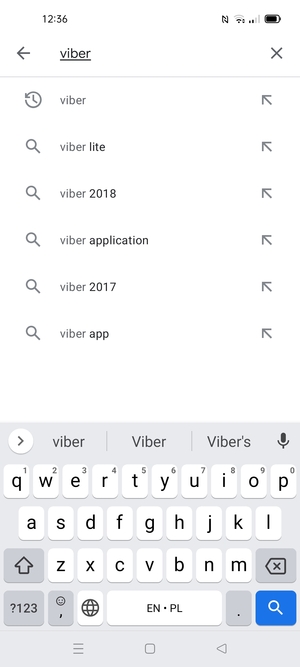 Enter the app name and select Search