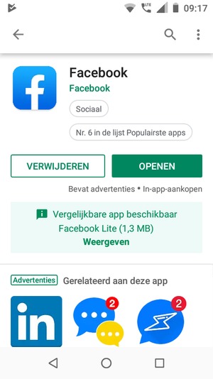 Selecteer OPENEN