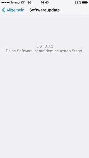 Falls Ihr iPhone aktualisiert ist, wird Ihnen der folgende Bildschirm angezeigt.