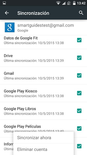 Seleccione Sincronizar ahora