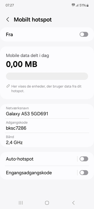 Vælg Adgangskode