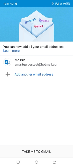 Select TAKE ME TO GMAIL