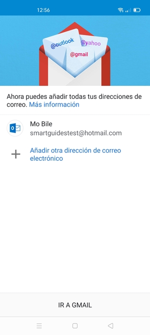 Seleccione IR A GMAIL