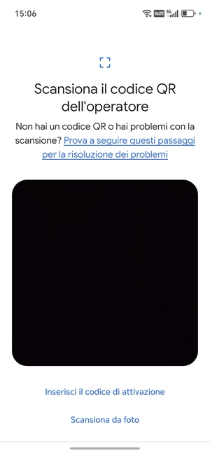Scansiona il codice QR