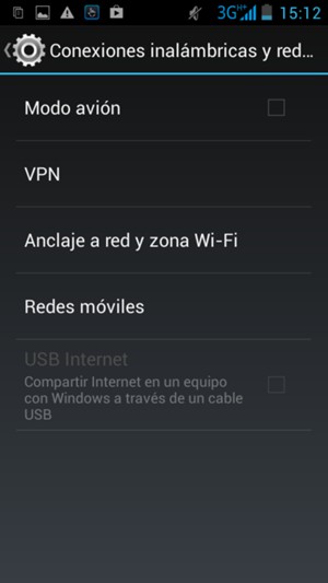 Seleccione Redes móviles