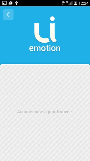 Si votre téléphone est à jour, vous verrez l'écran suivant.