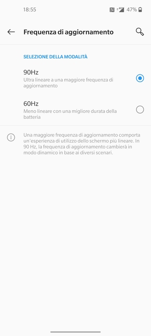 Seleziona 60Hz