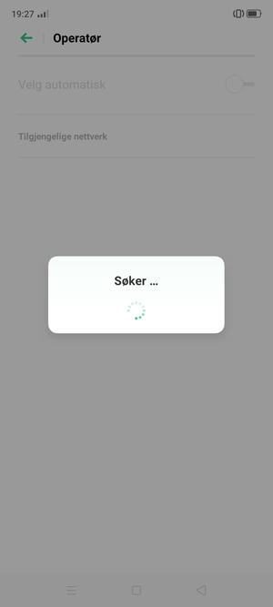 Vent til søket er ferdig