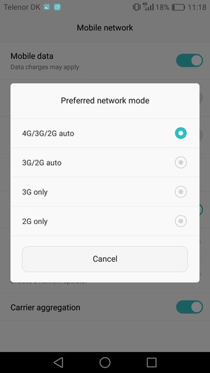 Select your preferred option