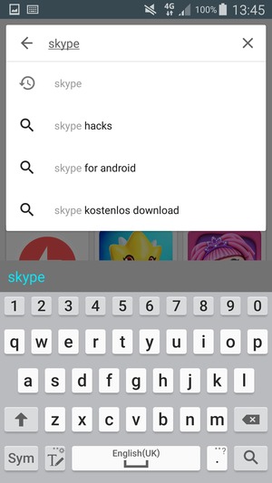 Geben Sie den Namen der App ein und wählen Sie Suchen