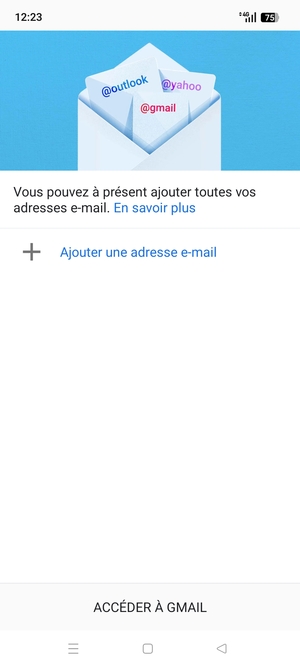 Sélectionnez Ajouter une adresse e-mail