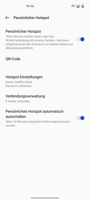 Ihr Handy ist jetzt für die Verwendung als Modem eingerichtet