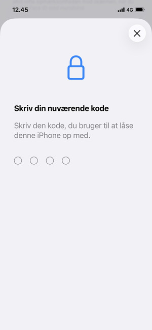 Indtast din adgangskode til telefonens lås, hvis denne allerede er aktiveret på din telefon