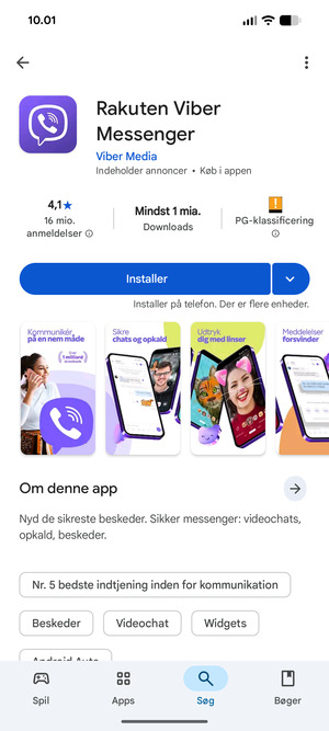Vælg Installer