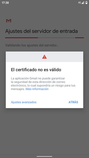 Seleccione ATRÁS