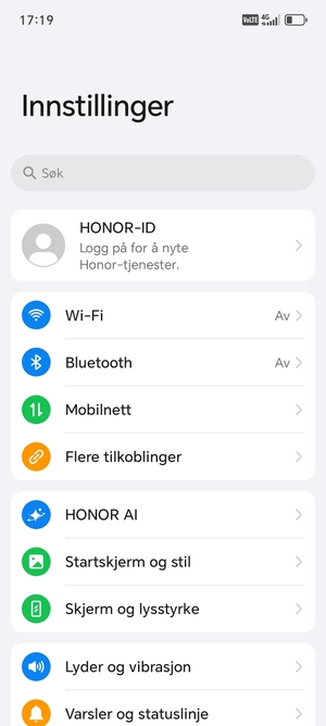 Velg Wi-Fi