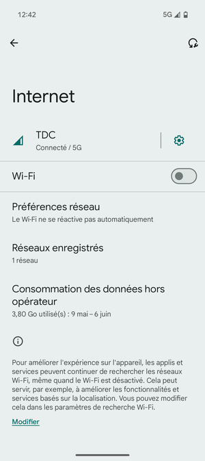 Activer le Wi-Fi