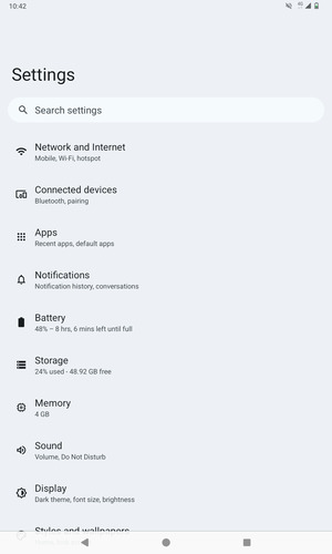Select Network and Internet