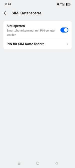 Wählen Sie PIN  für SIM-Karte ändern