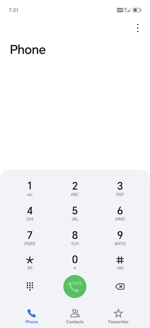 Press and hold the number 1