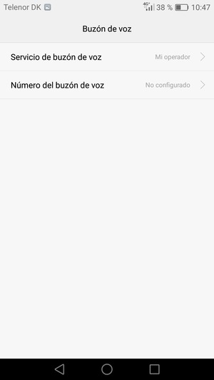 Seleccione Número del buzón de voz