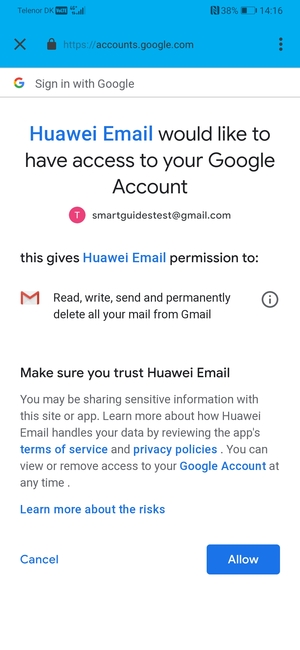 Select Allow