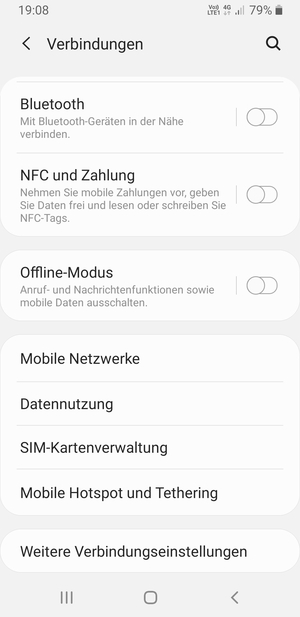 Wählen Sie Mobile Netzwerke