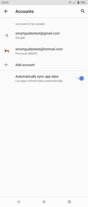 Select your Google account