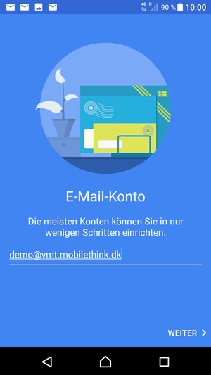 Geben Sie Ihre E-Mail-Adresse ein und wählen Sie WEITER