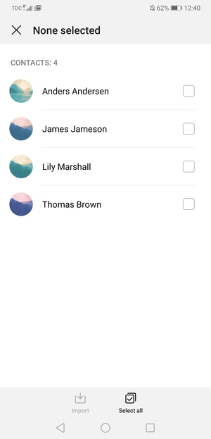 Check the Select all checkbox